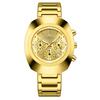 VA VA VOOM Brand Watch Men Sports Leisure Style Stainless Steel Strap Fashionable Oval Dial Multifunctional Running Second Watch