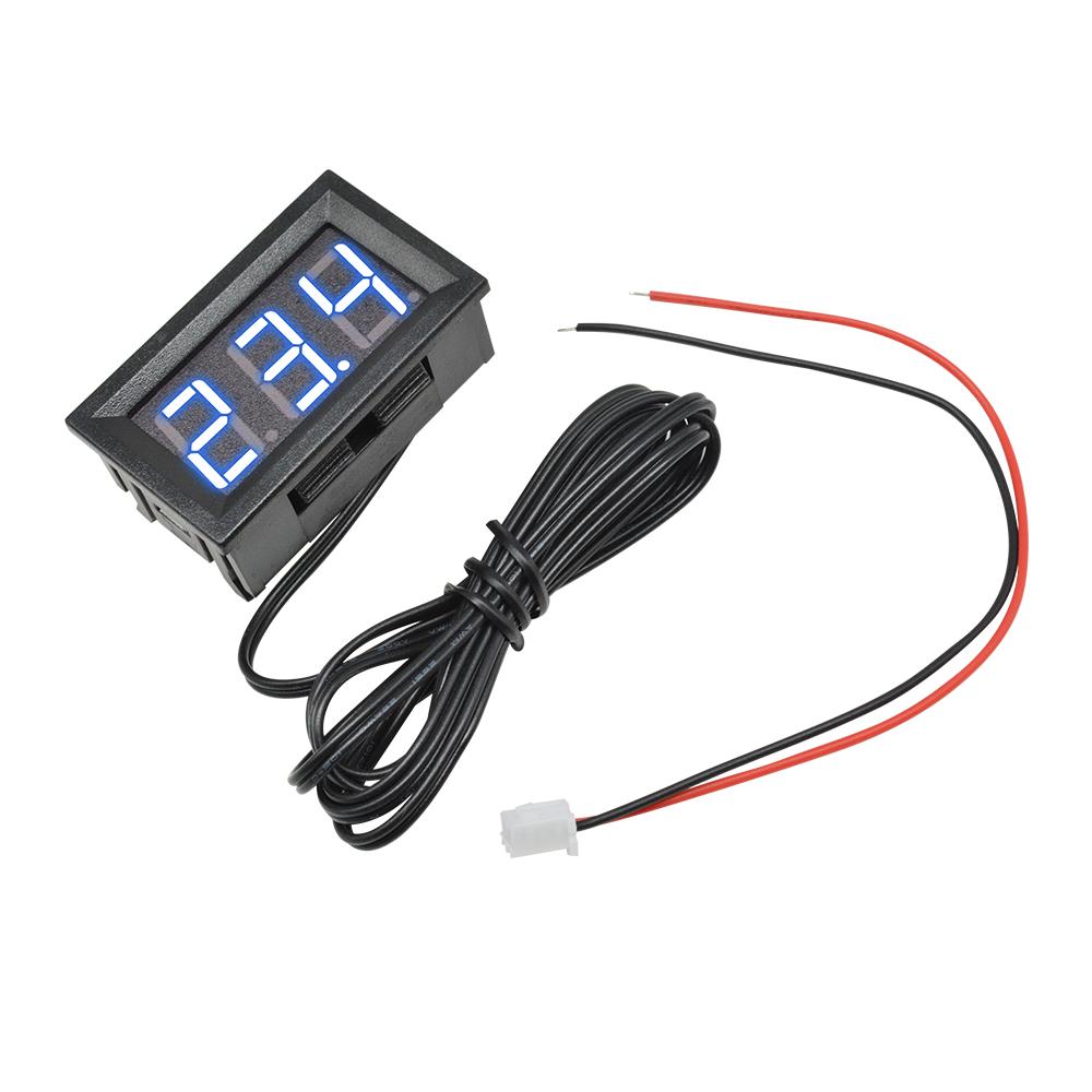 DC4-30V Mini Digital LED Thermometer for Car Temperature Monitor Panel Meter Measuring Range -50-120C with Temperature Probe