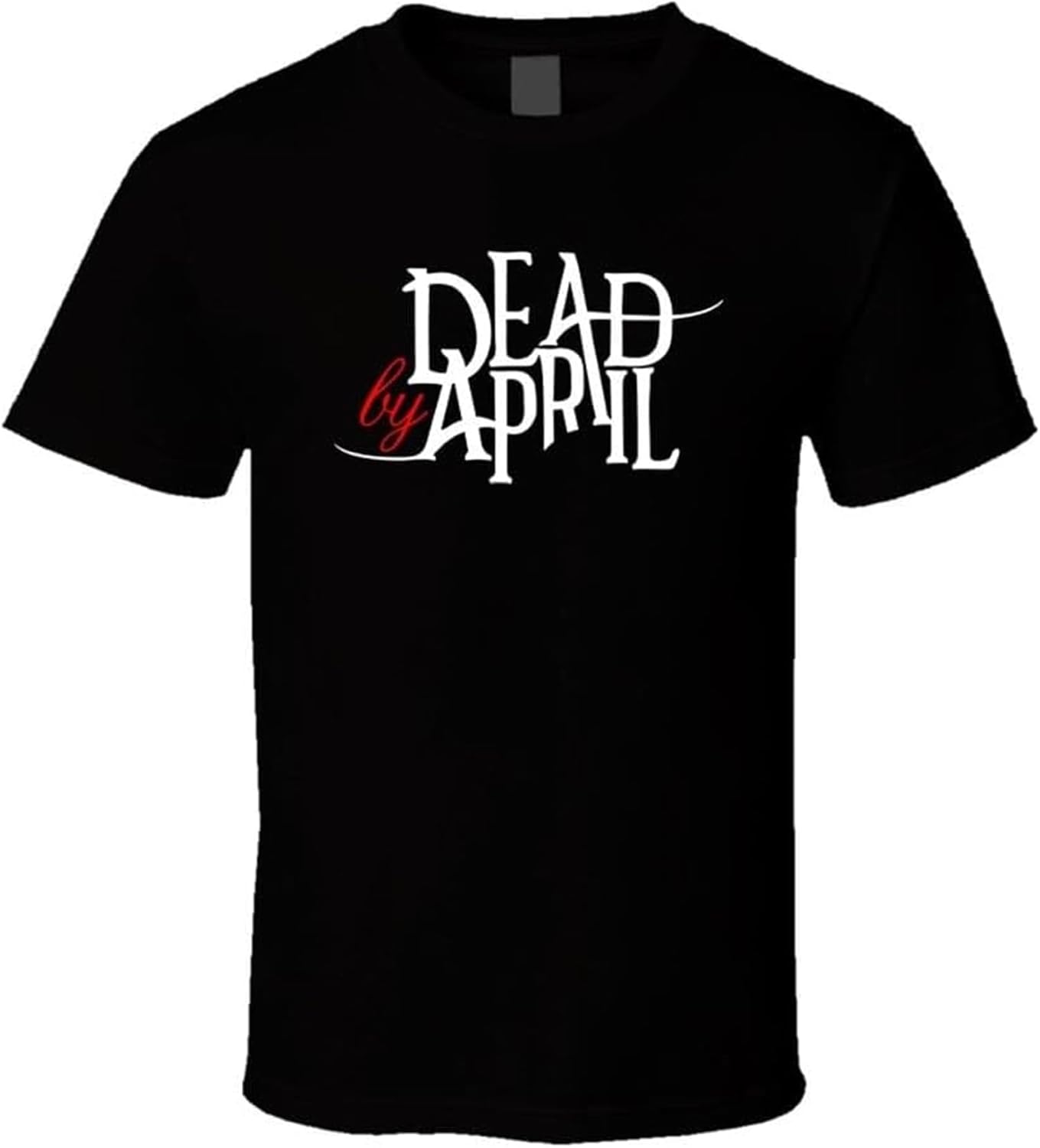 Dead by April Logo retno Shirt Black White Tshirt Men s L чёрный