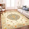 Tapis de zone floral rétro doux antidérapant lavable pour salon chambre bureau décoration intérieure bohème