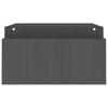 Vidaxl Podstawka Na Monitor, Szara, 100X27,5X15Cm, Lite Drewno Sosnowe
