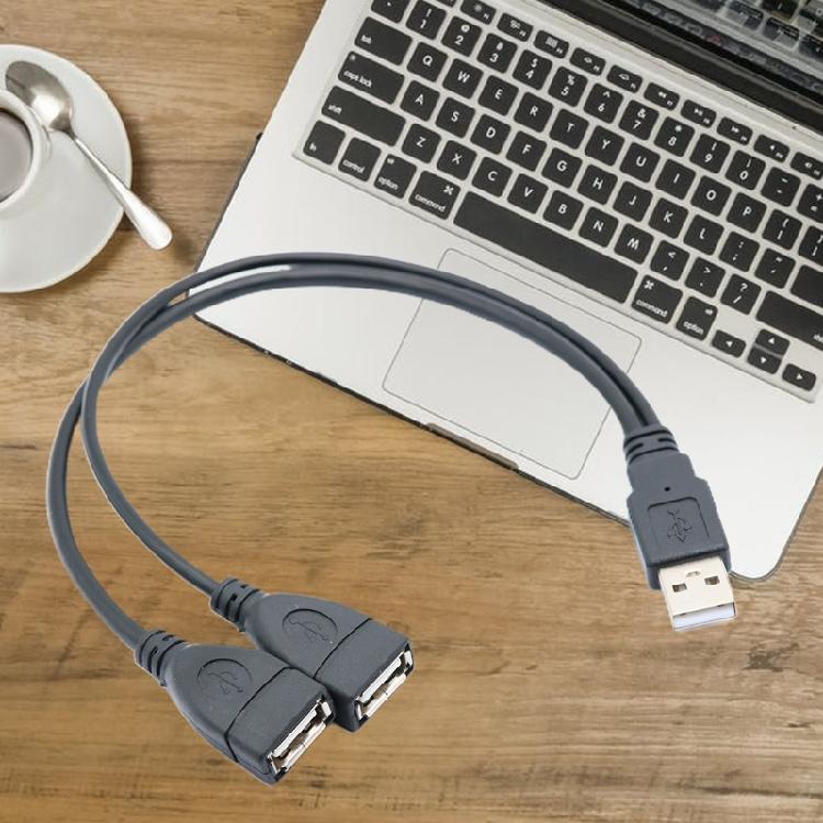 High Efficicency Data Transmission Cable 30cm USB Splitter Y Cable for Computer