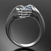 Romantic Love Hug Crystal Ring Creative Love Forever Couple Hands Hug Rings for Women Men Fashion Wedding Jewelry