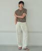 Wednesday Oasis Semi-Curved Twill Double-Pleat Pants_Ivory(Wb6Pt12)