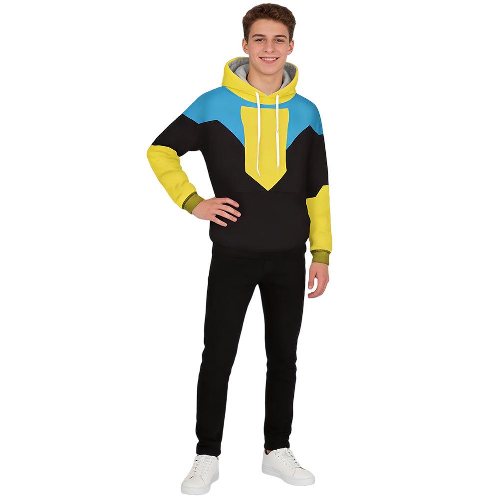 

Invincible Kid 3D Print Hoodie Anime Cosplay Costume for Halloween M