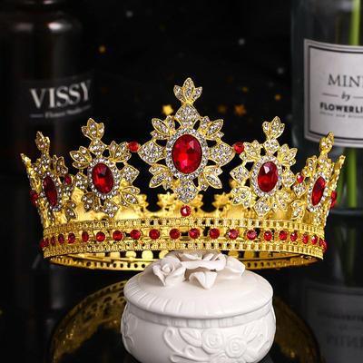 New Arrival Bride Ornament Fashion Crystal Full Circle Big Crown Export Rhinestone Crown Birthday Banquet Marriage Headdress Female