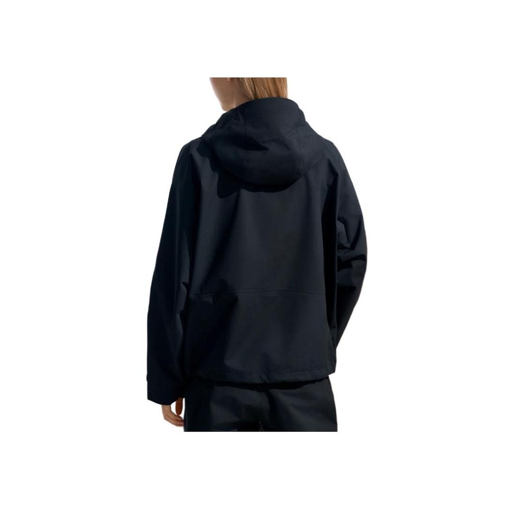 New FILA Fitness Hiking Water-Resistant Windproof Breathable Wear-Resistant Rainproof Windbreaker Jacket Unisex Jet Black A51M441703F-BK