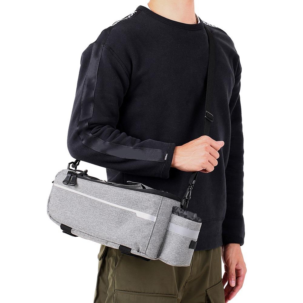 

Insulated Bike Pannier Bag Big Capacity Bike Trunk Bag Bicycle Rear Rack Bag Bicycle Carrier сірий