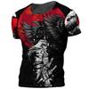Men's Fashion Tattoo Culture Elements Pattern Short Sleeve Men Fashion Casual Comfortable Breathable Ultra-Thin T-Shirt