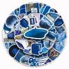 10/30/50pcs Blue INS Style Art Graffiti Stickers Cute Aesthetic Cartoon Decals DIY Guitar Luggage Scrapbook Waterproof Sticker