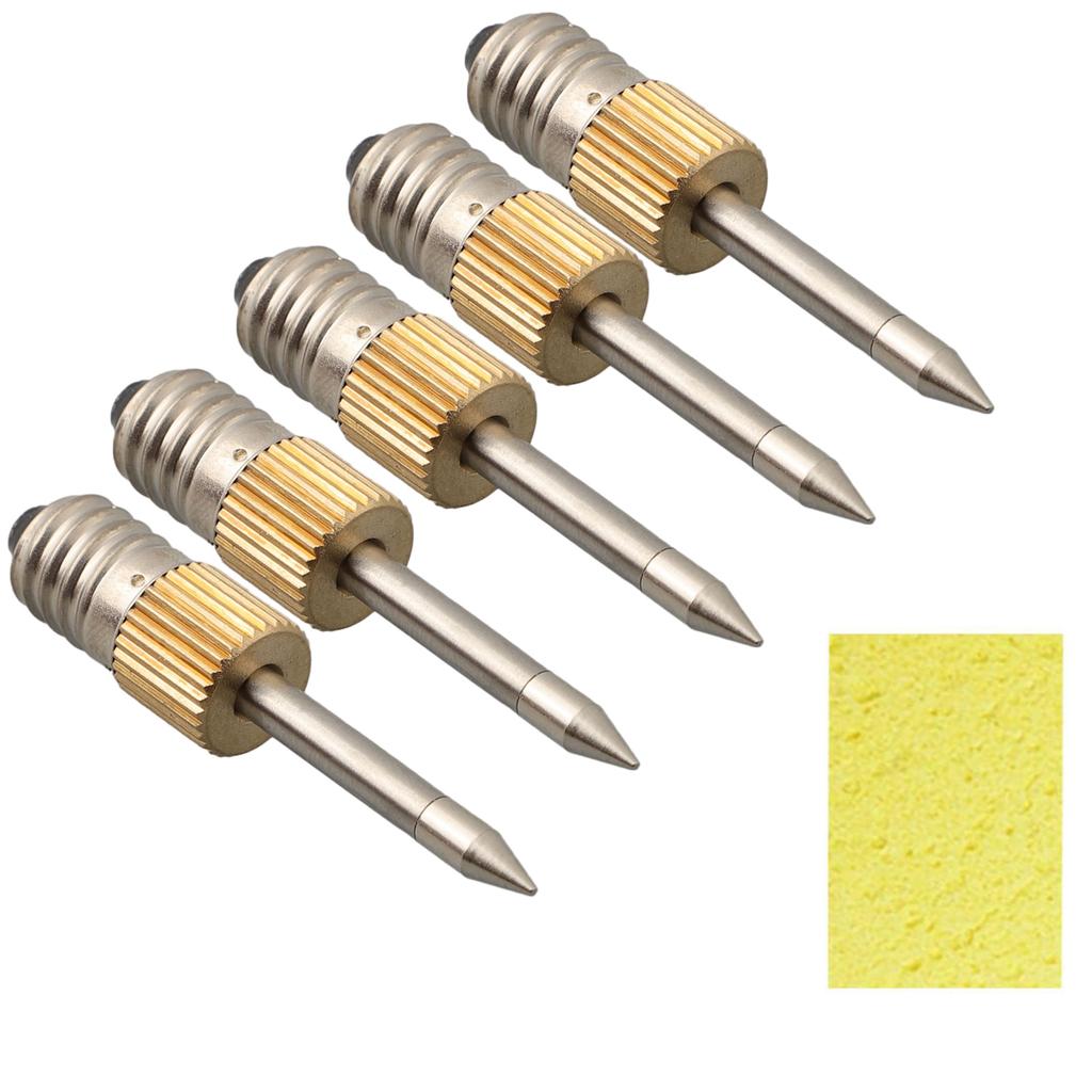 5PCS Replacement Soldering Iron Needle Tips E10 Interface Electric Soldering Threaded Soldering Iron Tip Power Tool Accessories