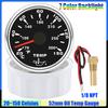 20~150℃ 7 Color Light 52mm Oil Temperature Gauge with Sensor 1/8NPT M14X1.5 Oil Temp Meter for Car Marine Boat 12V 24V Custom
