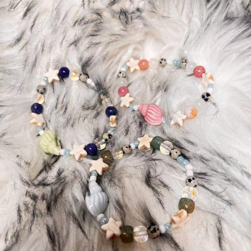 Vacation Style Conch Star Ceramic Beaded Bracelet For Women Delicate Hand Jewelry