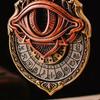 Tarot Vision Pendant All-Seeing Eye Necklace Charm Mystic Divination Jewelry Tarot Card Symbol Pendant with Smooth Rotation for Fate Insights