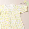 de Jersey Pear x Lemon Pattern Summer Snap Newborn Baby Baby Clothes Cool Unisex Hospital Clothes Boys Girls Simple Cute Cotton [Cream Coco]