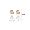 Pinkdudu Mode 3 Farbe Schmetterling Imitation Perle Ohrringe Süße Zirkon Insekt Ohrring für Frauen Schmuck Geschenke PD1397