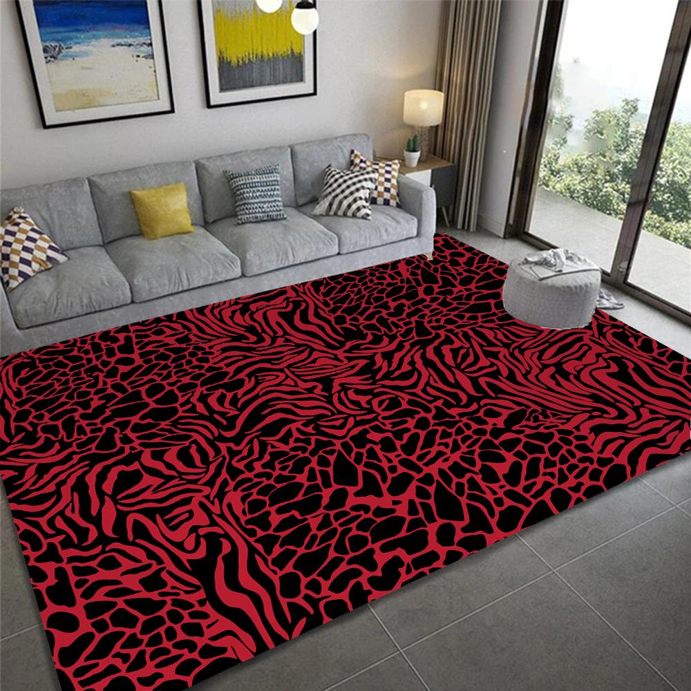 Luipaard- en Zebraprint Tapijt Antislip Wasbaar Flanel Gebiedskleed voor Huis Woonkamer Slaapkamer Tapijt Eetkamer Keuken Vloermat