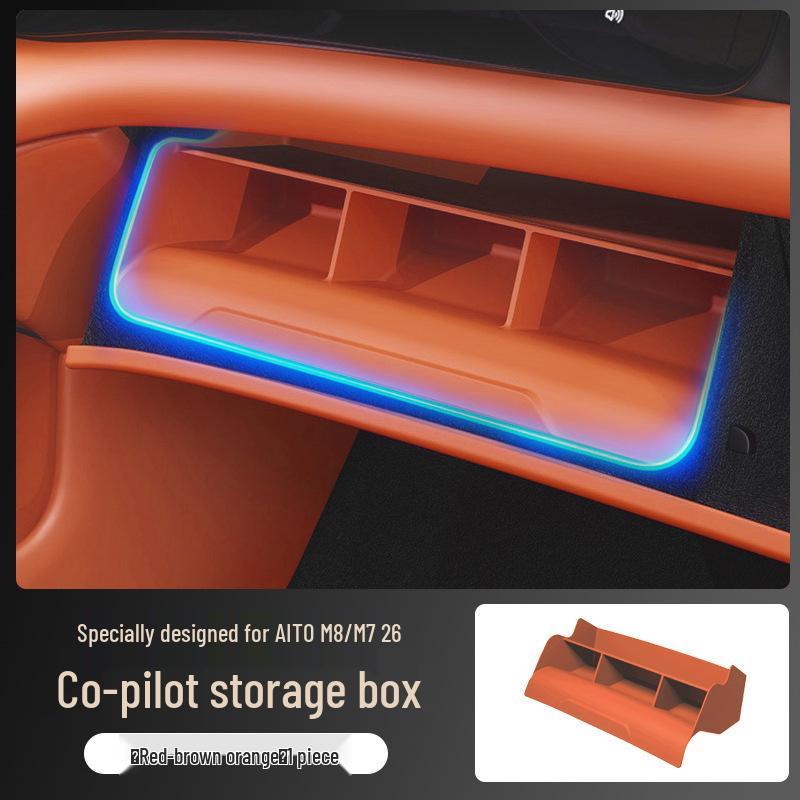 Silicone Storage Organizer for 26 AITO M7/M8 Passenger Seat Models - Interior Decoration Accessories 26 Models AITO M7/M8