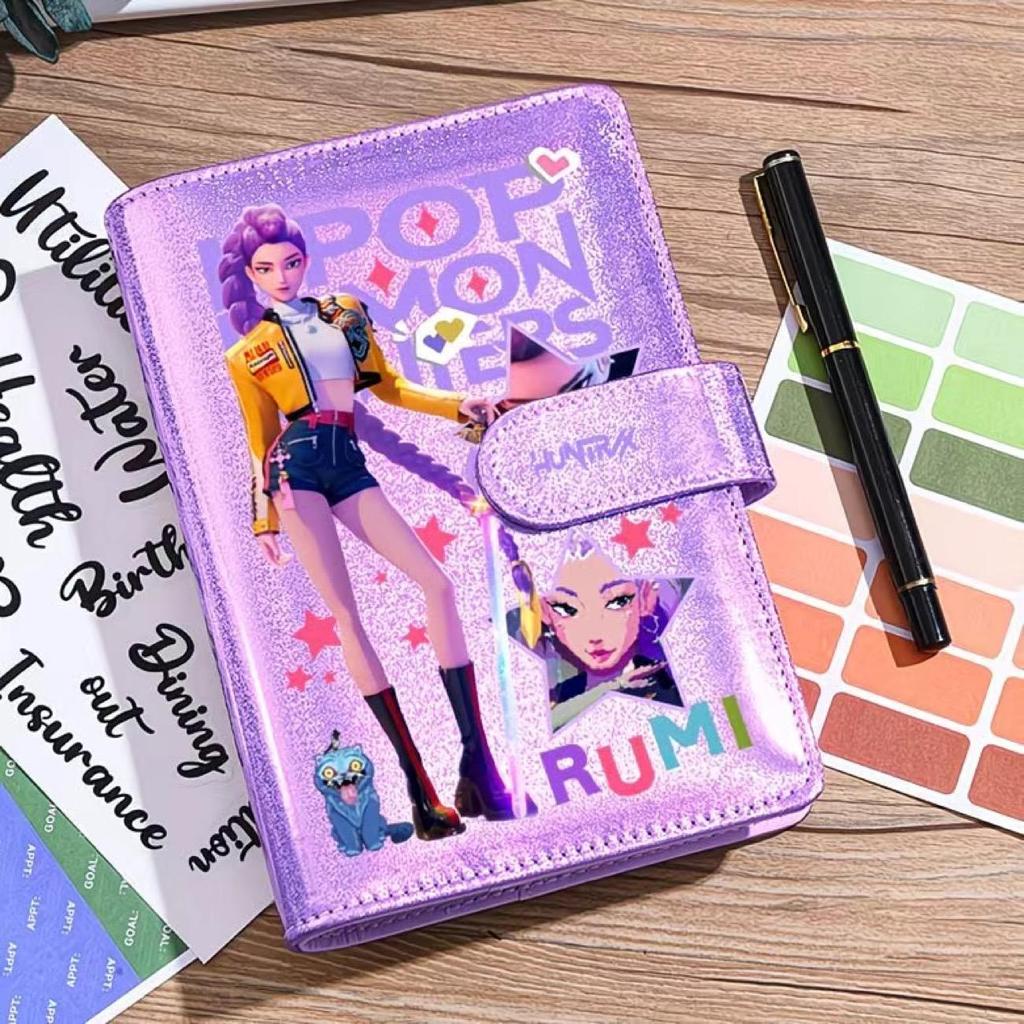 Kpop Hunters Laser Notebook Student Journal Hardcover Loose-leaf Cartoon Anime