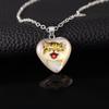 Fashionable Glass Cat Love Pendant Necklace
