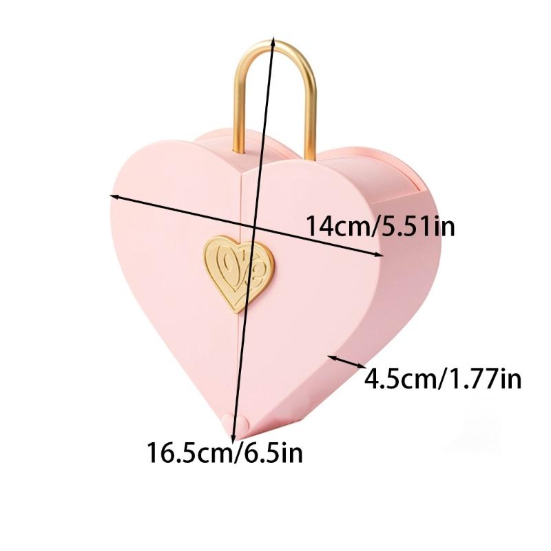Heart Shape Jewelry Storage Case Compact Travel Box for Multiple Accessories Waterproof Ornament Display Case for Girls
