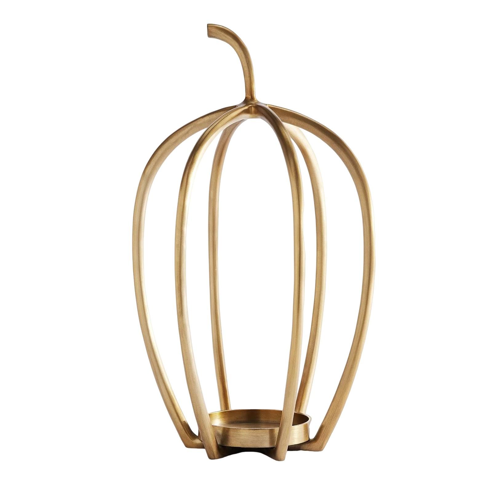 

Дизайн тыквы на Хэллоуин Золотой подсвечник Изысканный подсвечник Украшения One Size