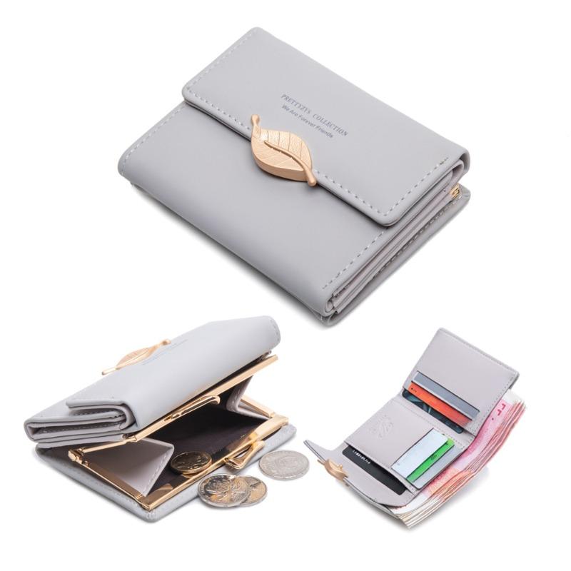 Wallet Women's Short PU Short Small Wallet with Large Capacity and Niche Women's Coin Purse