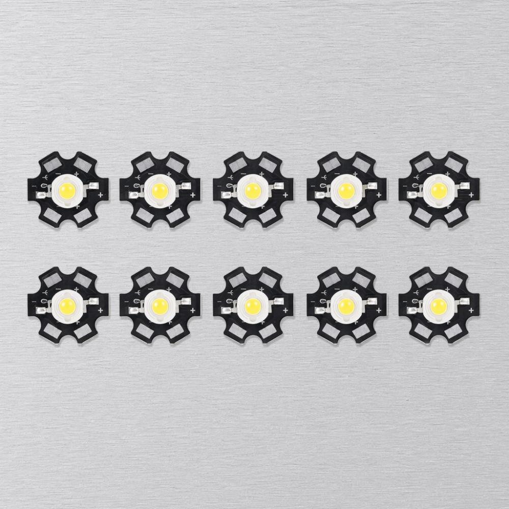 25PCS Aluminum Base LED Chip 3V LED Lamp Chip Durable LED Bead Bulb Lamp