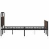 Bed Frame Without Mattress 140 X 200 Cm Brown Oak Look