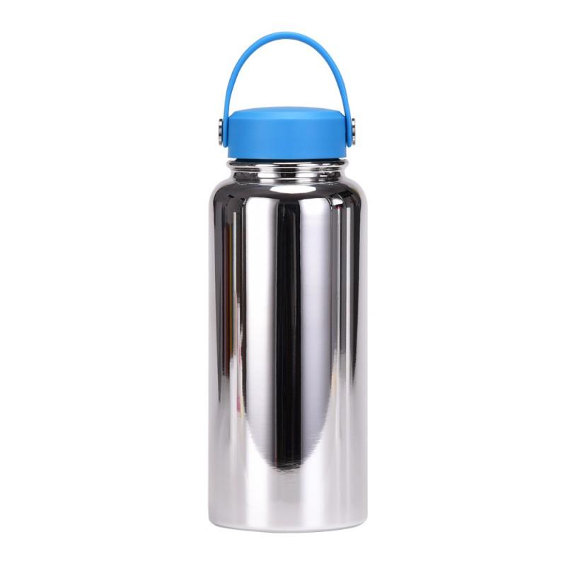 1L Stainless Steel Vacuum Insulated Water Bottle With Wide Mouth Portable Outdoor Sports Travel