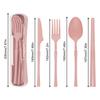 20pcs Plastic Cutlery Set for School Lunch / Camping and Picnics / Daily with Cutlery Box, Reusable Travel Flatware Set