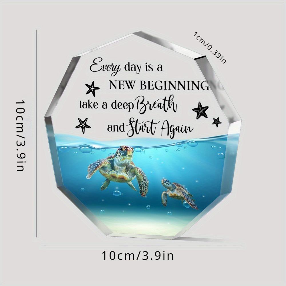 Blue Sea Turtle Artwork - Vibrant Acrylic Decor for Home & Office Gifting