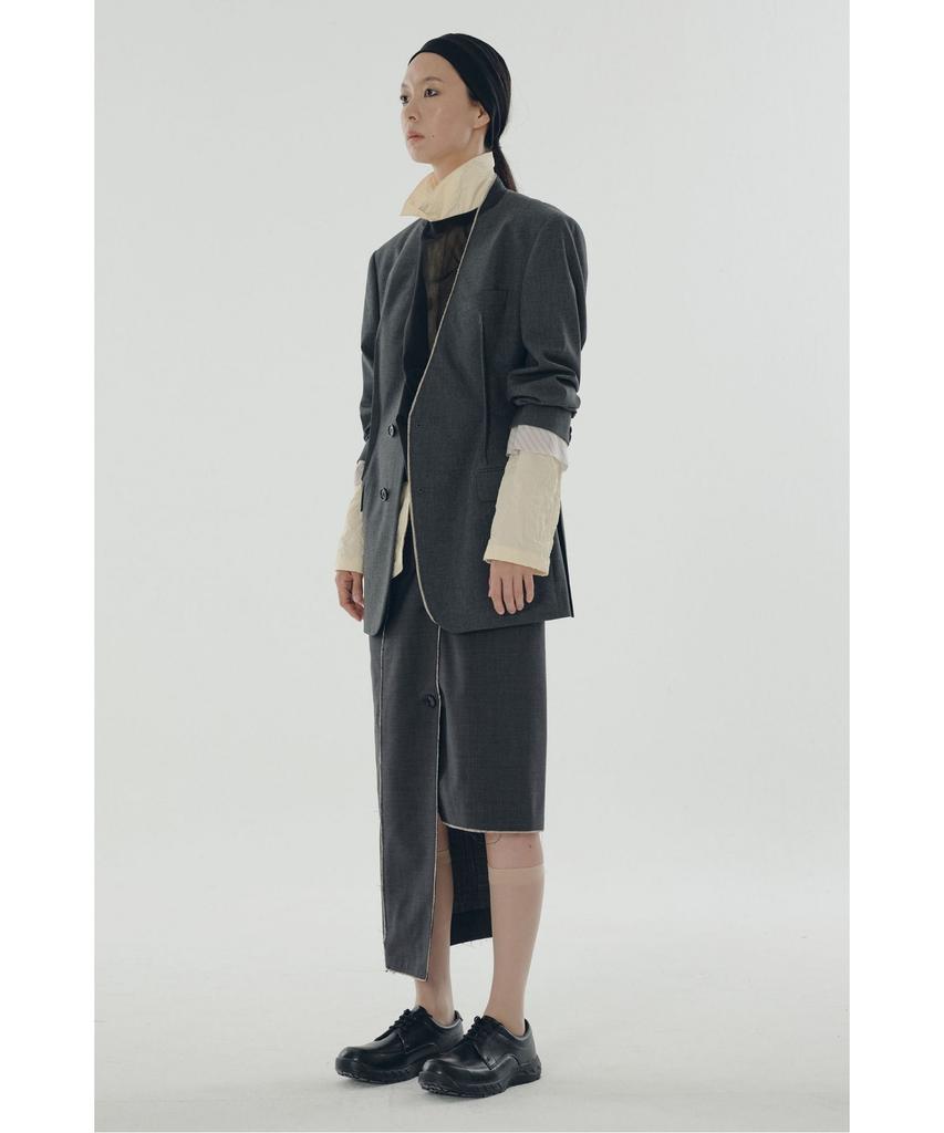 Recorde Folded Raw Edged Skirt_Rqkas25537Gyd