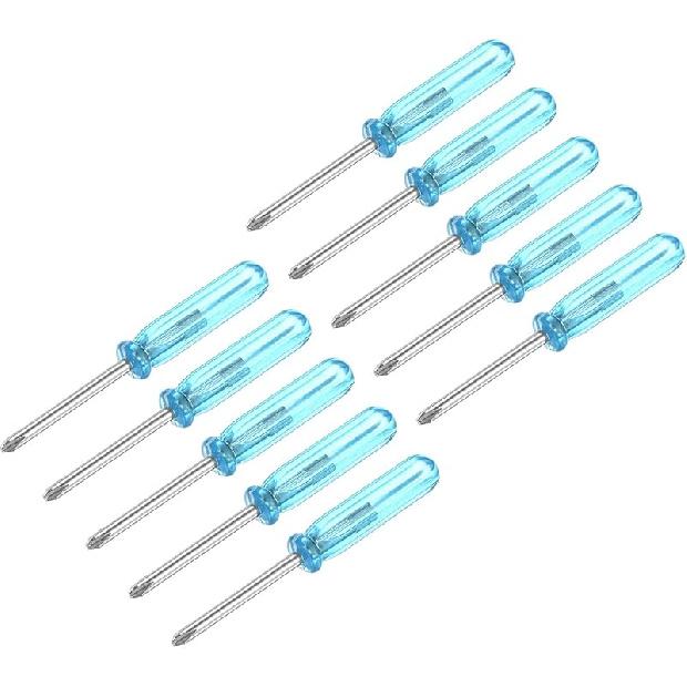 Uxcell Mini Phillips Screwdriver, 2.0mm Cross Head 45mm Length for Small Appliances Repair, 10 Pcs