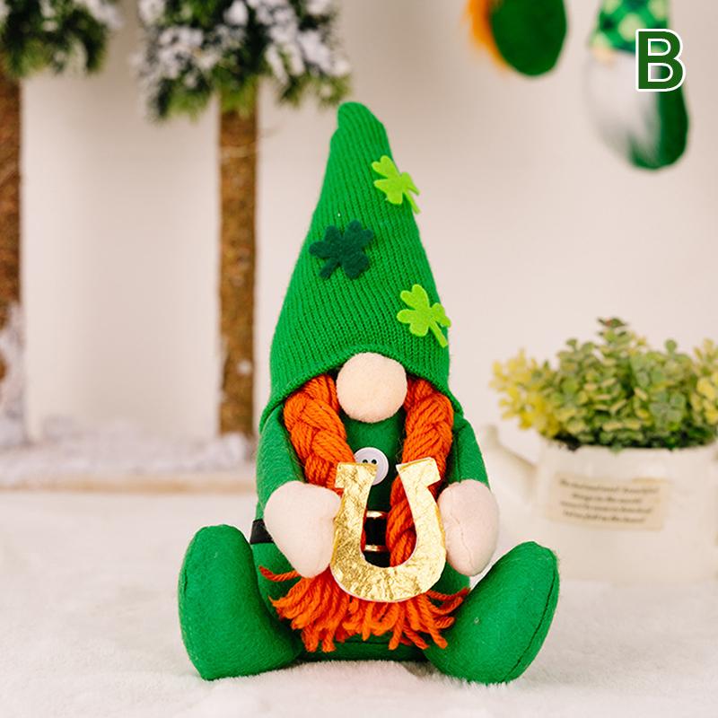 

St. Patrick S Day Decorative Supplies Festival Doll Green Doll Faceless Gnome Ornament Elf Toy Home Decoration