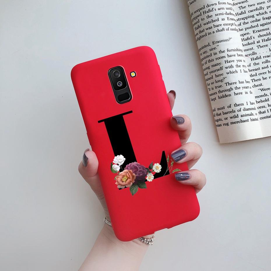 

for Samsung Galaxy A6 2018 phone case A600 A600F for Samsung A6 a 6 plus 2018 A605 A605F A6plus case Beautiful 26 Letters cover A6 2018 - A600F