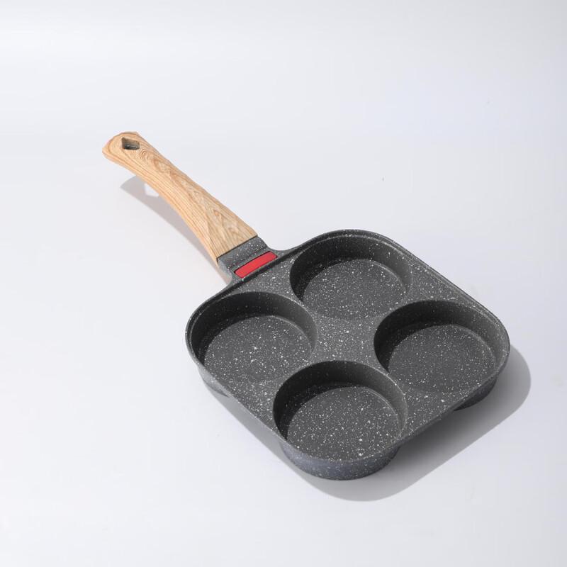 Wutuo 4-Hole Non-Stick Breakfast Frying Pan with Temperature Display