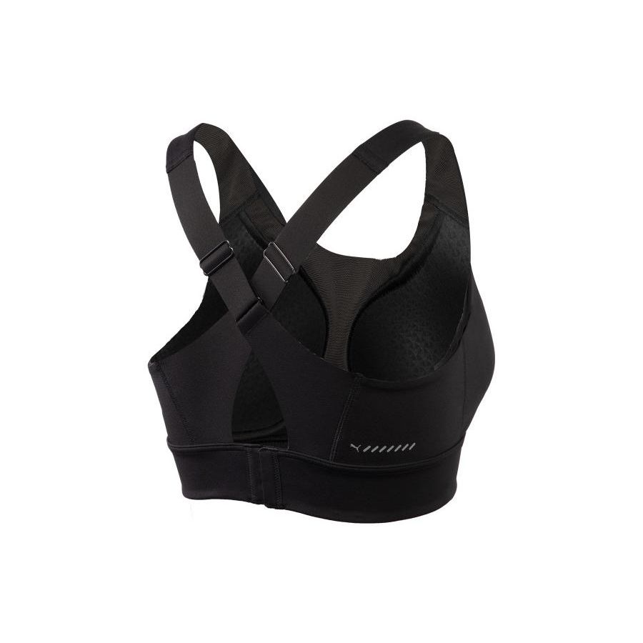 Puma Pwrbreathe Run Bra Solid Color Casual Crossback Sports Bra Women Underwear Black 525074-01