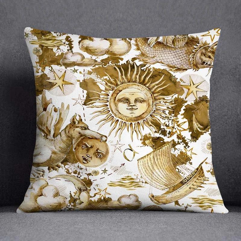 Ocean World Biological Printing Pattern Square Cushion Cover for Home Living Room Sofa Office Decoration Throw Pillow