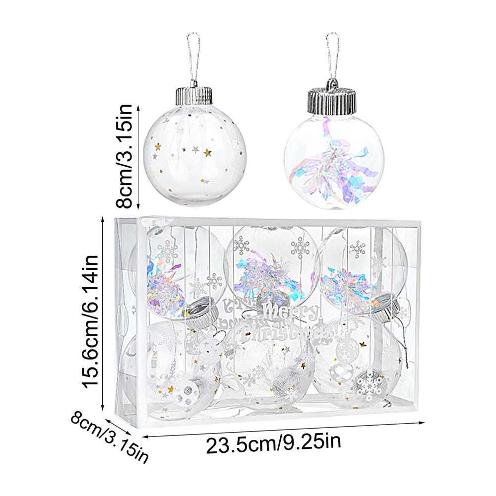 Weihnachtskugel-Ornamente Bruchsicher Aufhängbare Dekorationskugeln für Baum für Einkaufszentrum Schlafzimmer Fenster Geschäft Zuhause Feiertag
