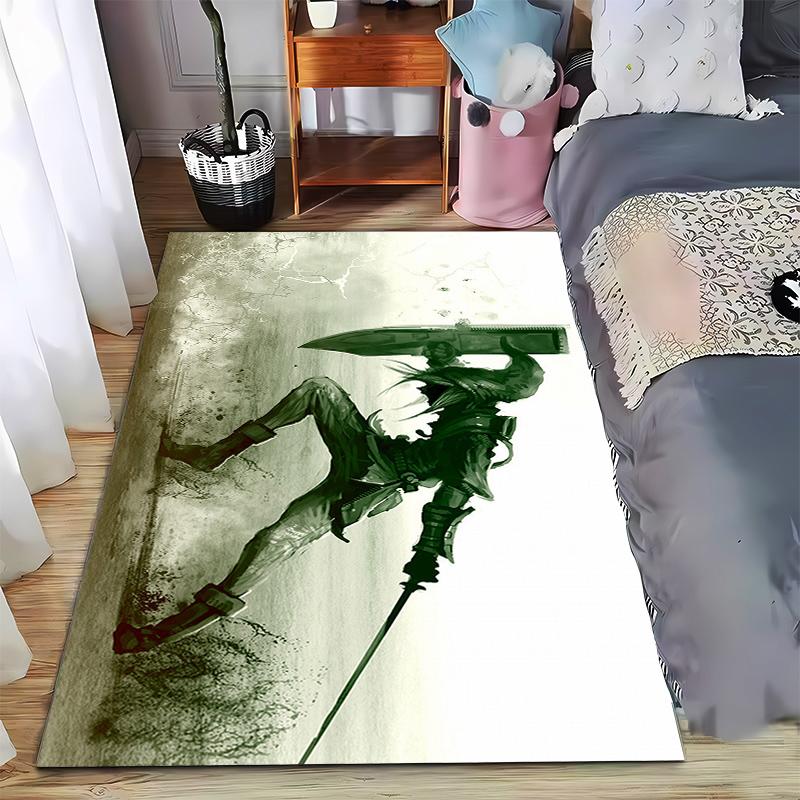 

Warrior Design Rug, Battle Theme for Gamers Suitable for use as an anti-slip game mat for living room and bedroom sofas 40x60cm( 15x23in )