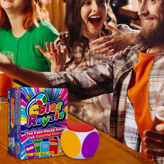 Fast-paced Card Game with Foam Ball Kids Adults Family Party Night Color Matching Game