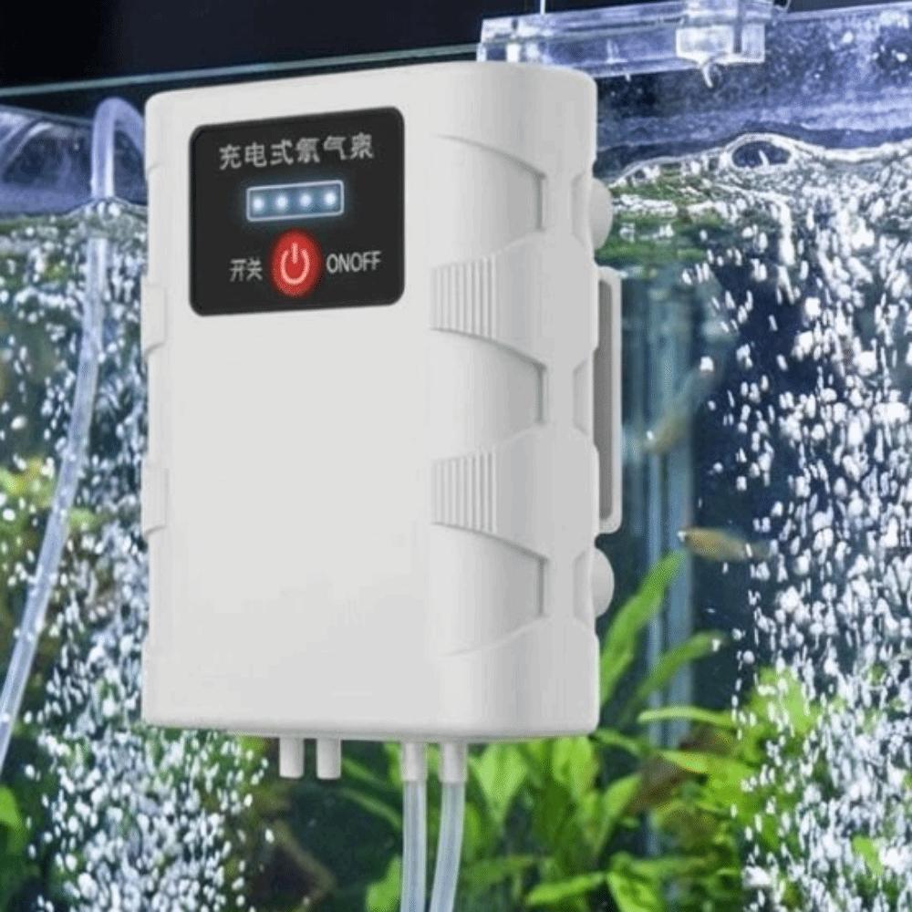 Ultra Quiet Aquarium Oxygen Pump USB Rechargeable Aquarium Aerator Small Oxygen Generator Travel