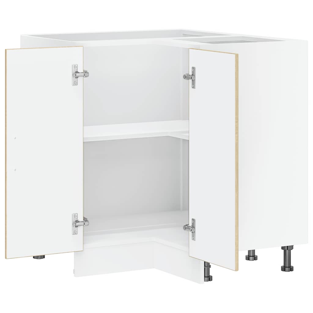 Corner Kitchen Base Cabinet Porto Sonoma Oak Wood Composite