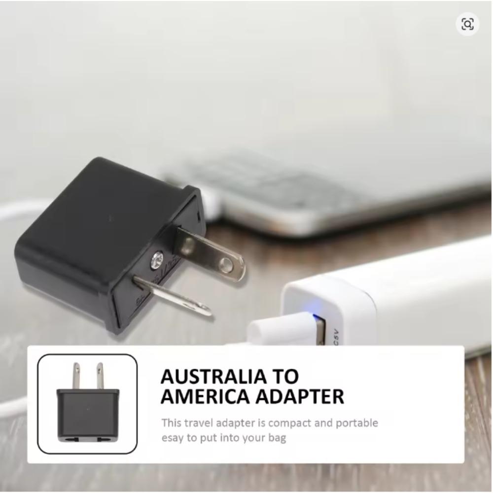 EU To US/AU Plug Adapter - European Schuko Travel Power Converter with CE Certification for Type A/C/F Sockets