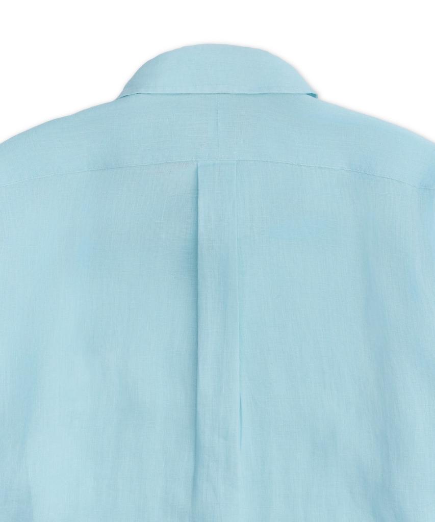 POLO RALPH LAUREN Custom Fit Linen Shirt - Aqua