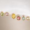Geometric Zircon Glass Stud Earring For Women Gold Pvd Plated Stainless Steel Waterproof Earring Fashion Jewelry
