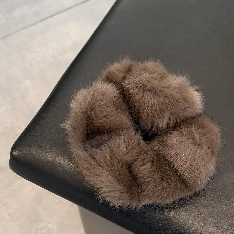 Autumn/Winter Plush Large Hair Rope For Women Exquisite Simulation Mink Headband Scrunchies Fashion Hair Accessories Korean INS