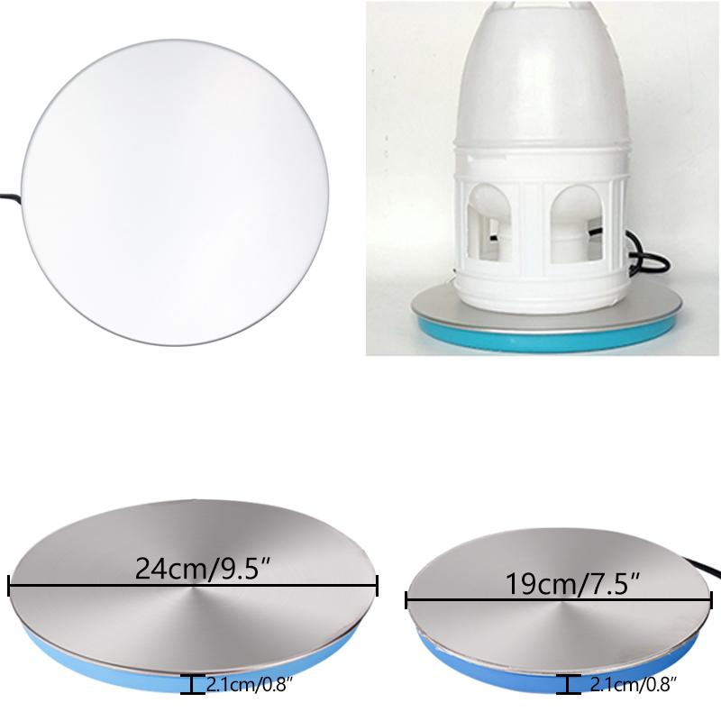 Poultry Drinking Heating Water Heater Pet Animals Chicken Bird Winter Drinker 220V Farm Drinker Heater with EU Plug Adapter