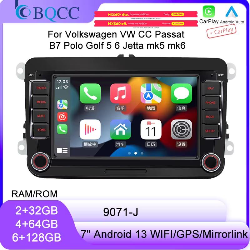 7" bilspiller for Volkswagen VW CC Passat B7 Polo Golf 5 6 Jetta mk5 mk6 Mirrorlink FM WIFI GPS RDS Wireless Carplay